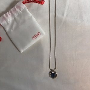 Coach blue stone necklace